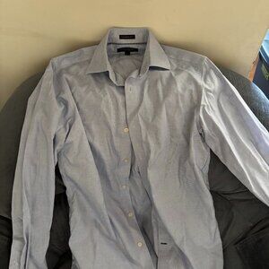 Banana Republic men's dress shirt (light blue tight checker) XS - Barely worn.